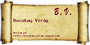 Bocskay Virág névjegykártya
