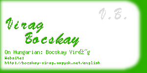 virag bocskay business card